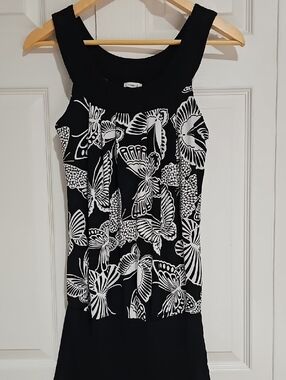 ✨ Studio Y Black & White Butterfly Dress | Sleeveless Mini Shift ✨